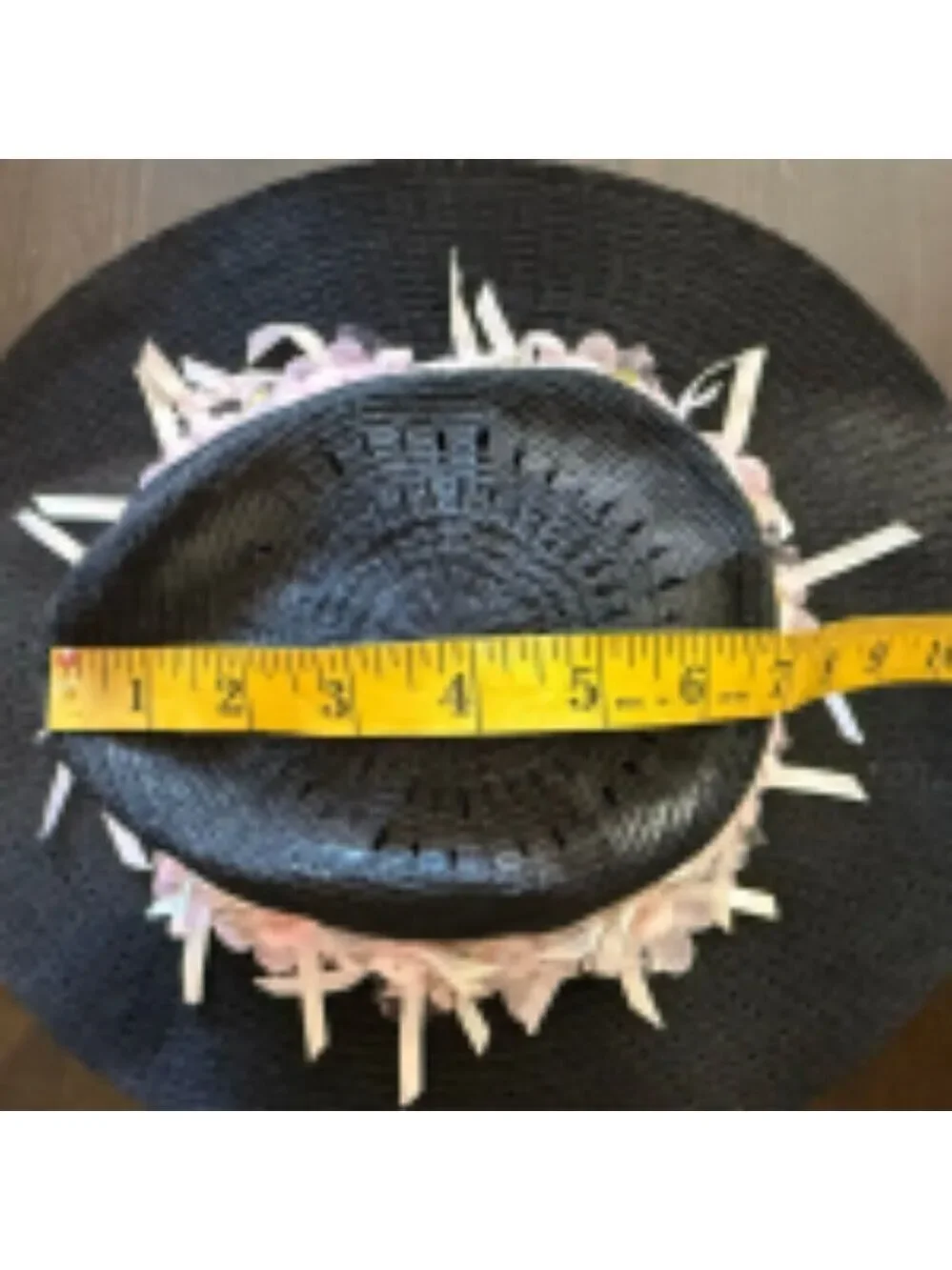 Handcrafted Cowboy Hat Floral Applique Black OS